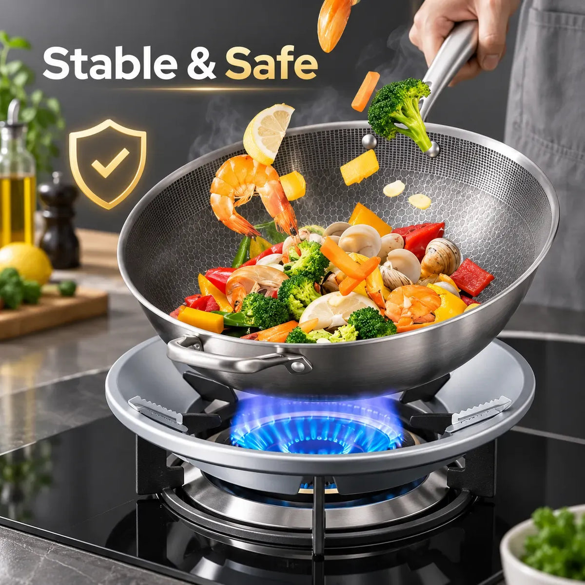 Gas Saver Burner Stand | Fire & Windproof Energy Saving | Buy 1 Get 1 Free🔥